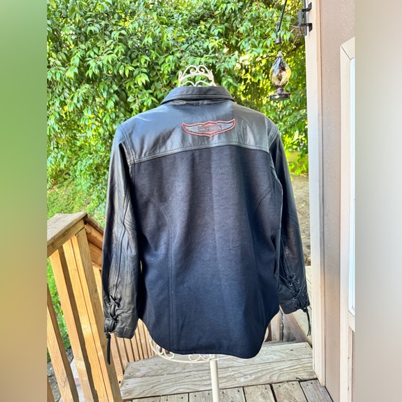 Vintage Harley-Davidson An American Legend Motorcycle Black Leather Jacket - Picture 4 of 16